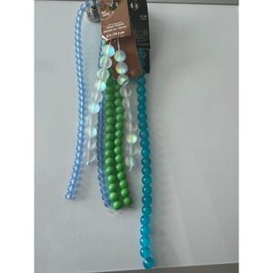 Bead Landing Color Gallery Glass Beads 8mm Round Blue Green Teal Iridescent